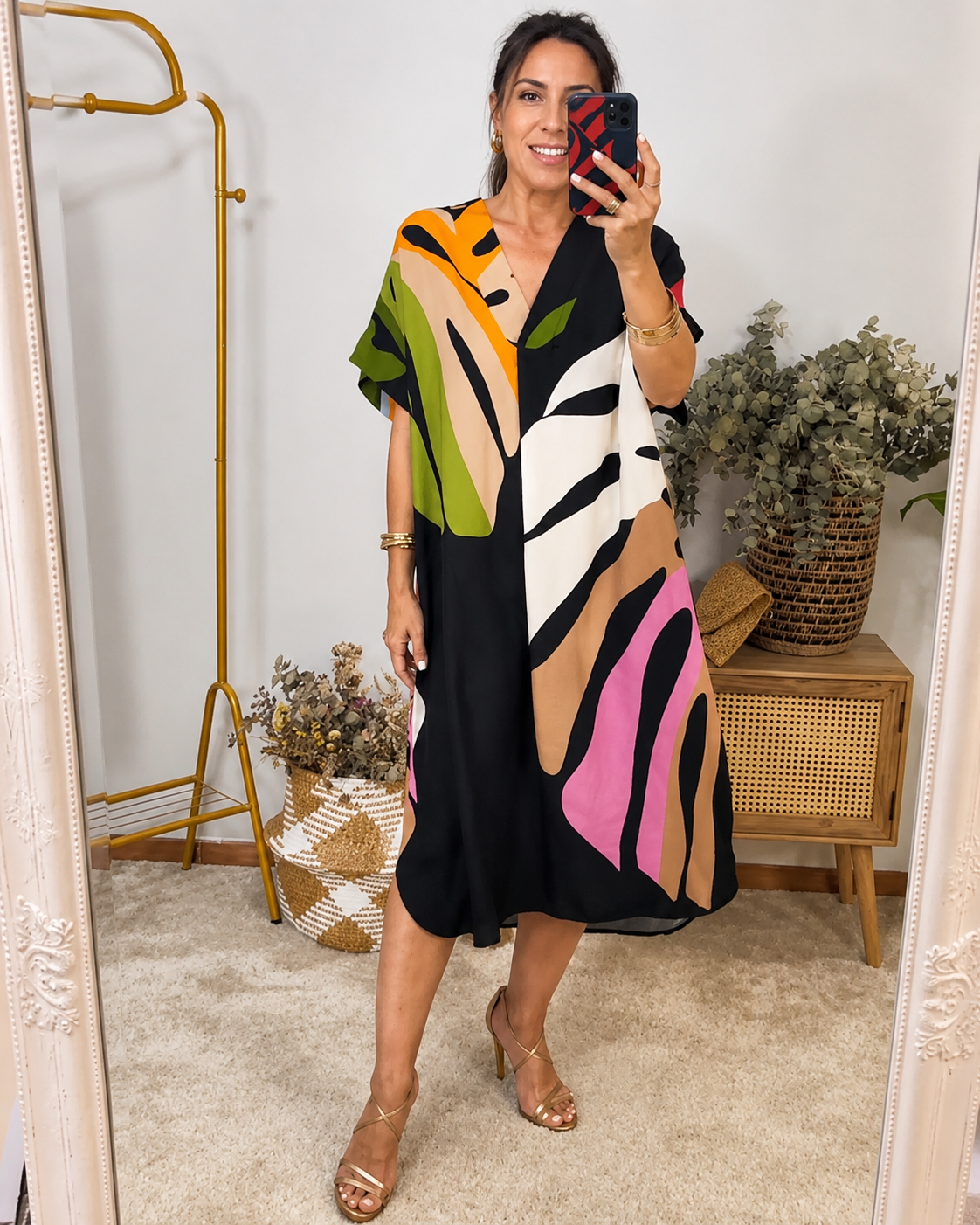 Curlene - Trendy Relaxed Midi Dress