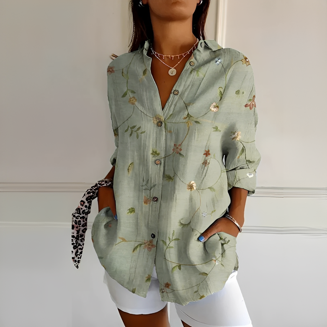 Eleanor - Contemporary Button Down Blouse