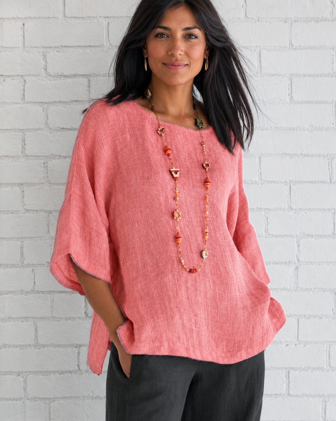 Natalina - Stylish Rounded Neck Top