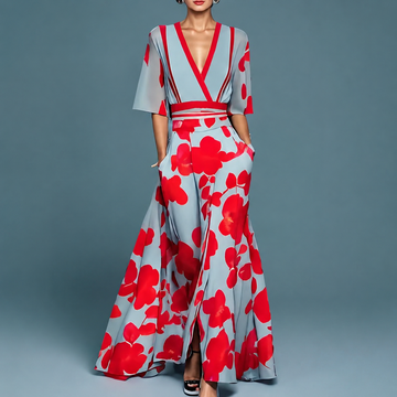 Laure - Stylish Flowy V-Neck Dress