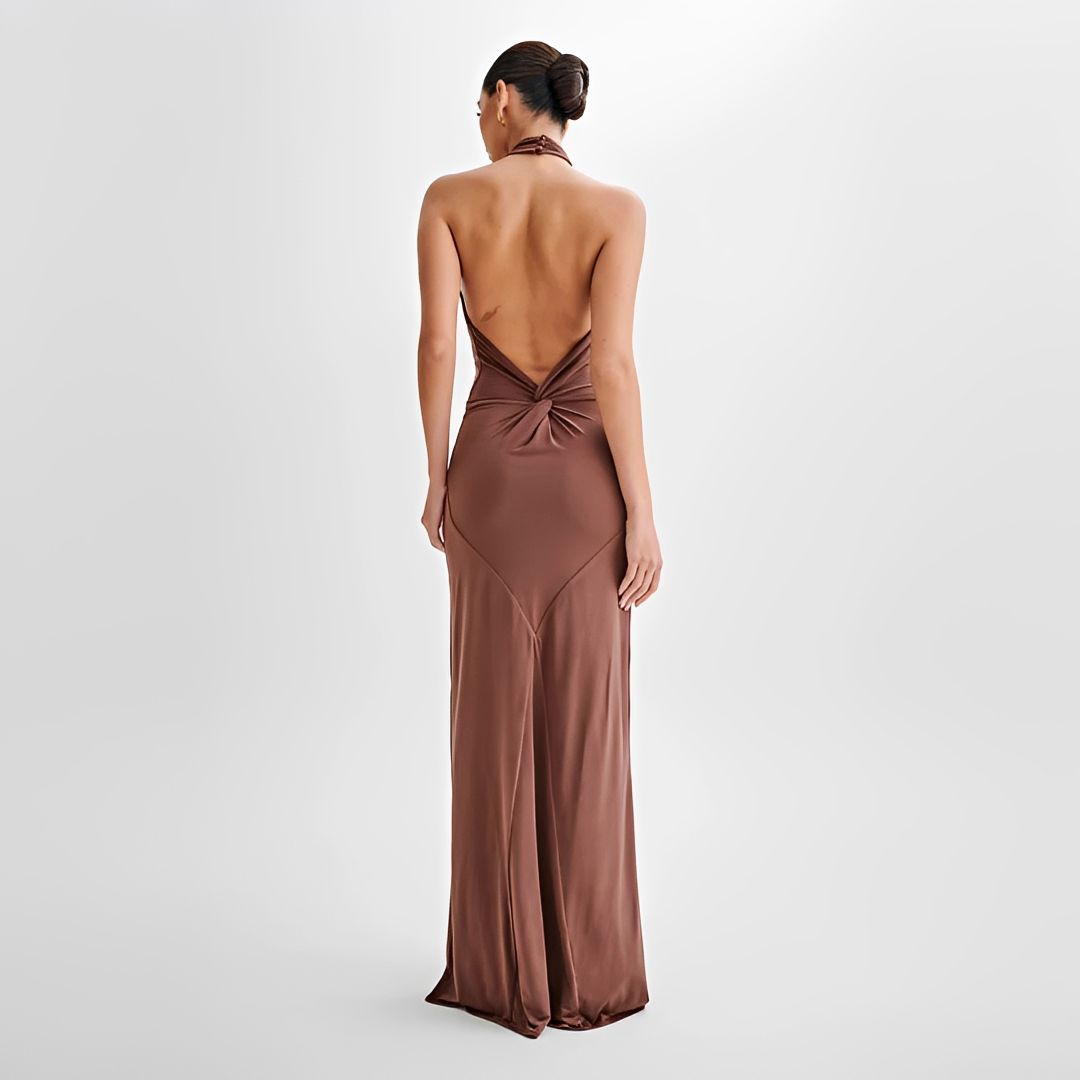Jianna - Chic Halter Maxi Dress