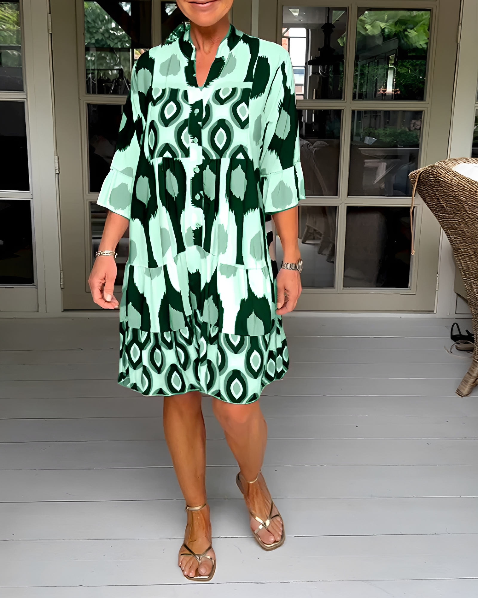 Faiza - Fashionable Loose Mini Dress