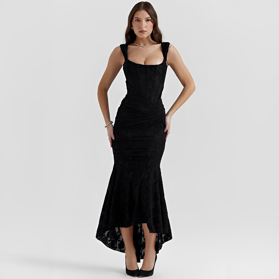 Cynthia - Stylish Midi Dress with Waist Tie