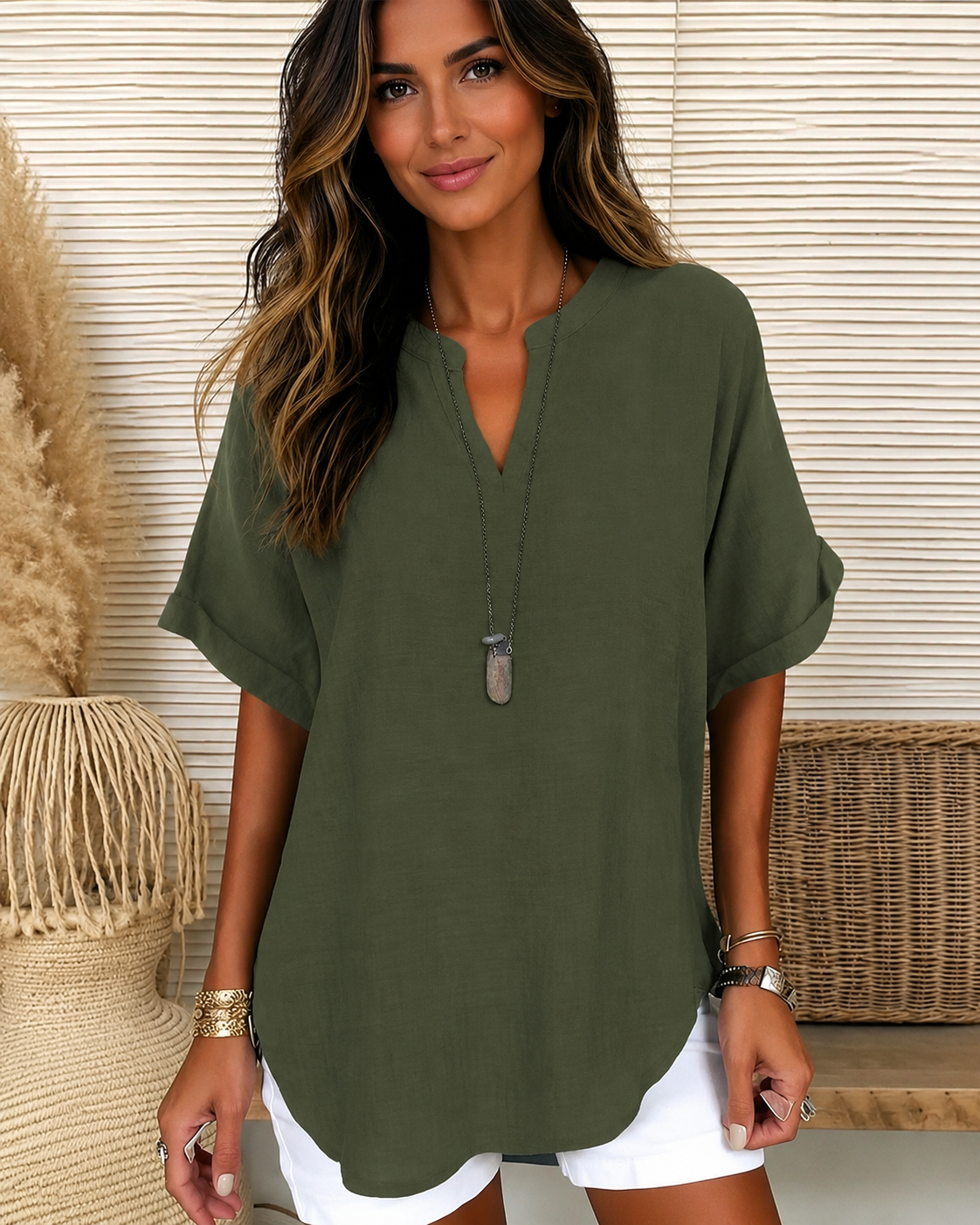 Taylor - Relaxed V-Neck Top