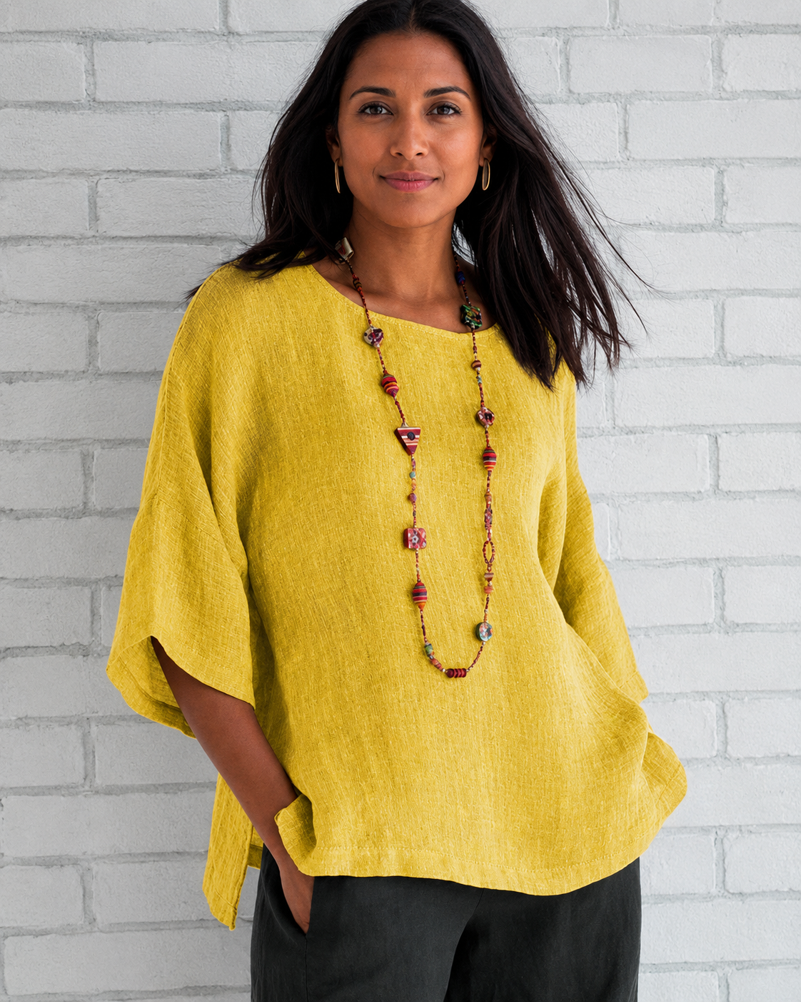 Natalina - Stylish Rounded Neck Top