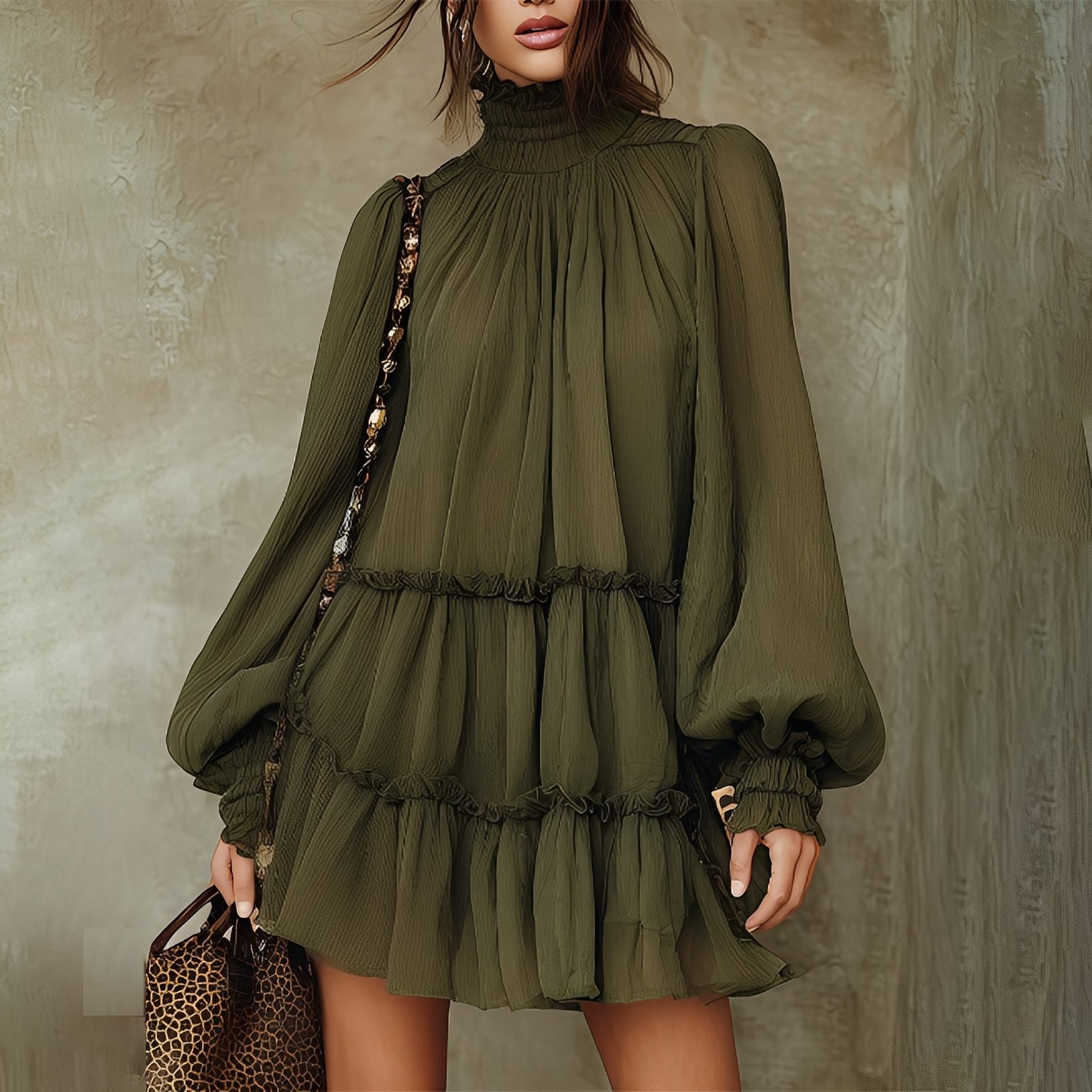 Mayeth - Elegant Ruffled Mini Dress