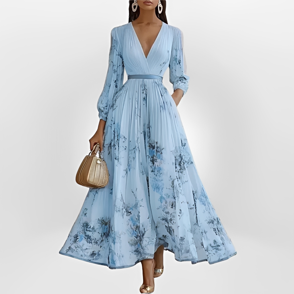 Klarise - Stylish Cross V-Neck Dress