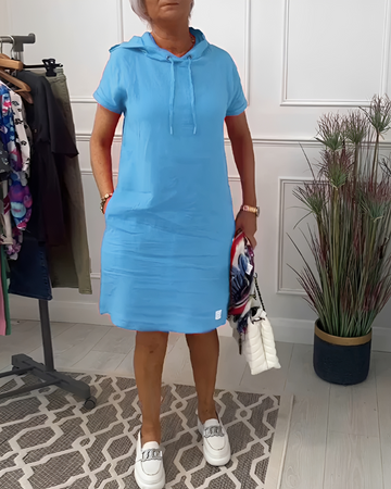 Tasha - Relaxed Hooded Knee-Length Dress