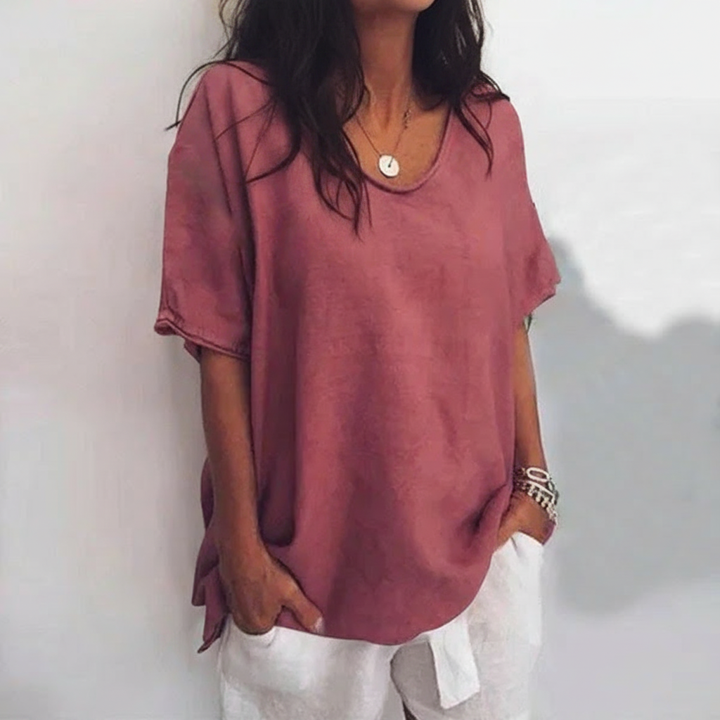 Aurora - Casual Round Neck Tee
