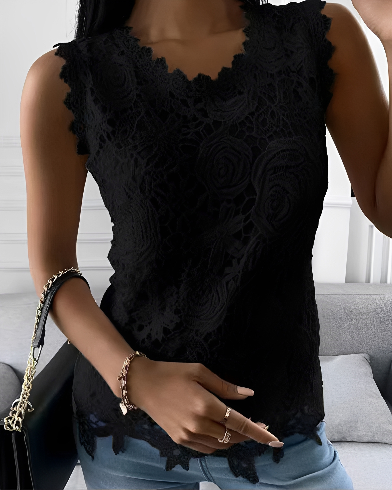 Ebrill - Stylish Round Neck Top