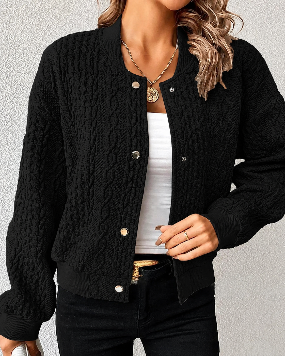 Kymbrea - Cozy Button-Up Cardigan