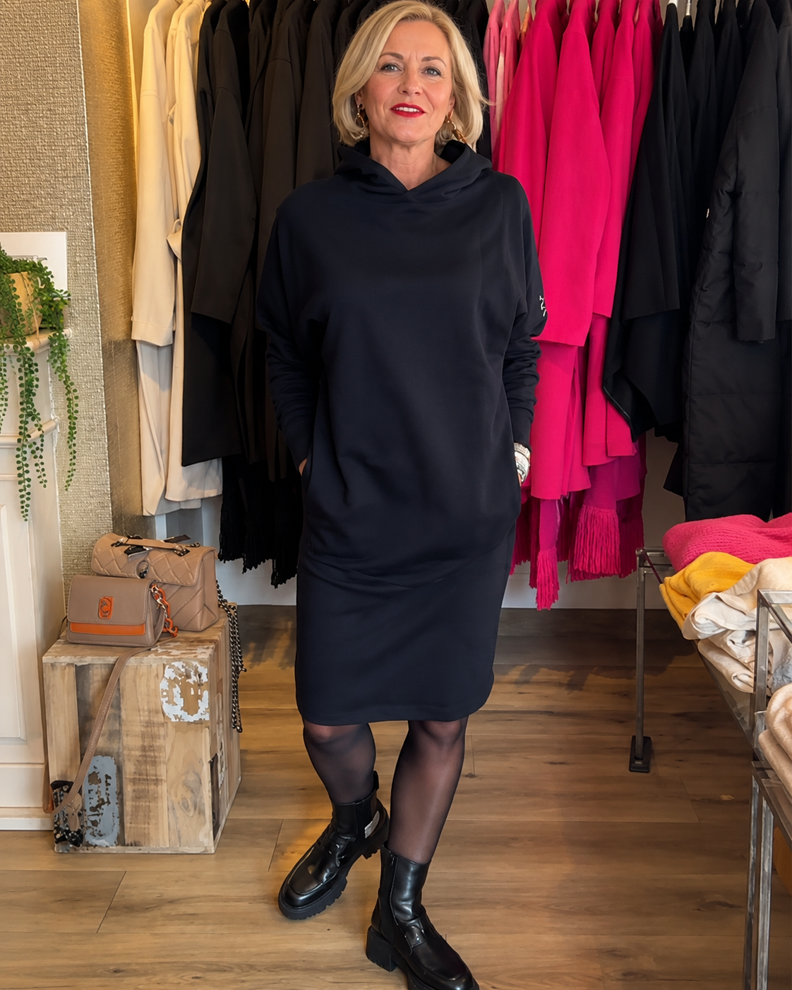Annette - Trendy Hooded Dress