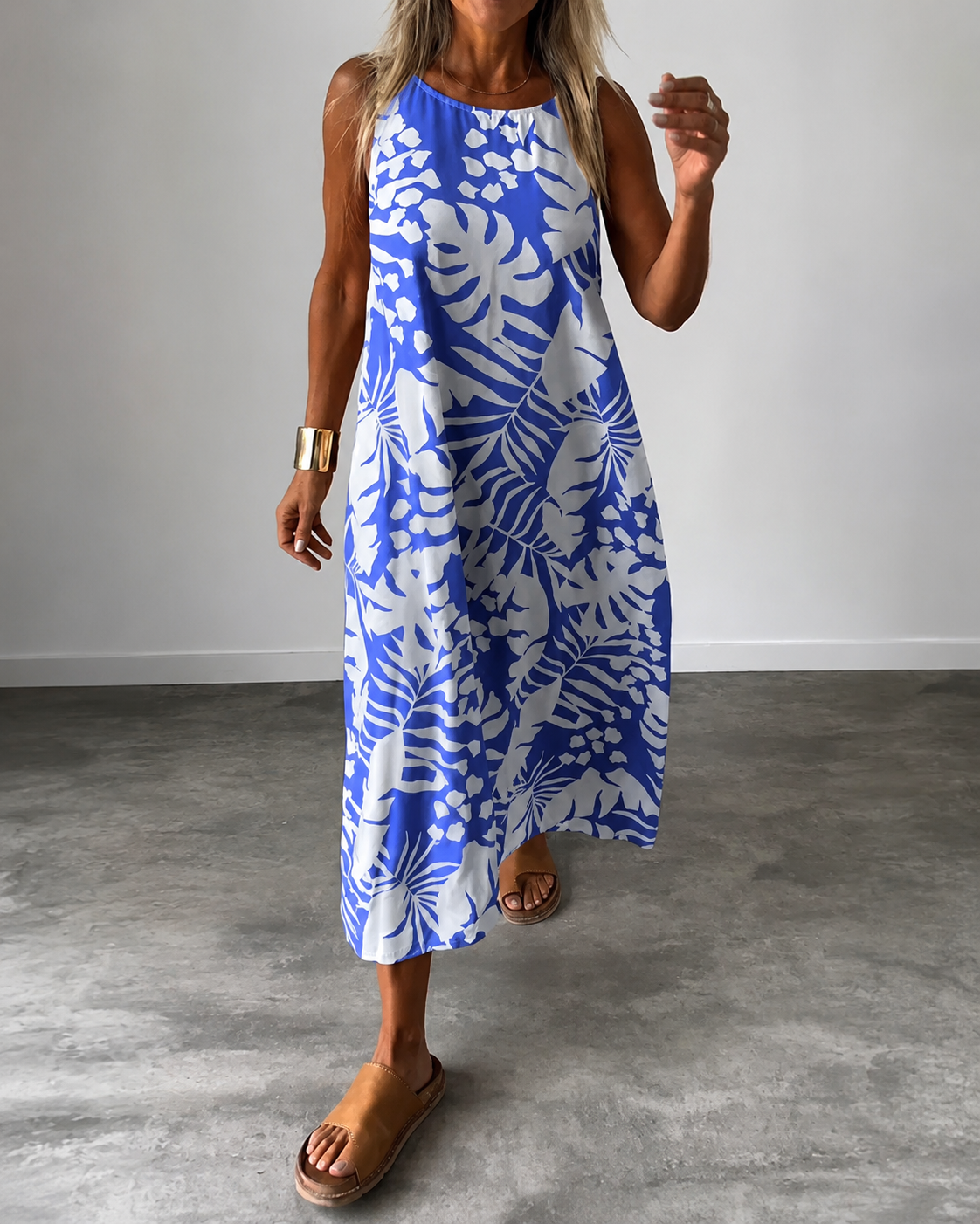 Arianna - Relaxed Printed Sleeveless Dress