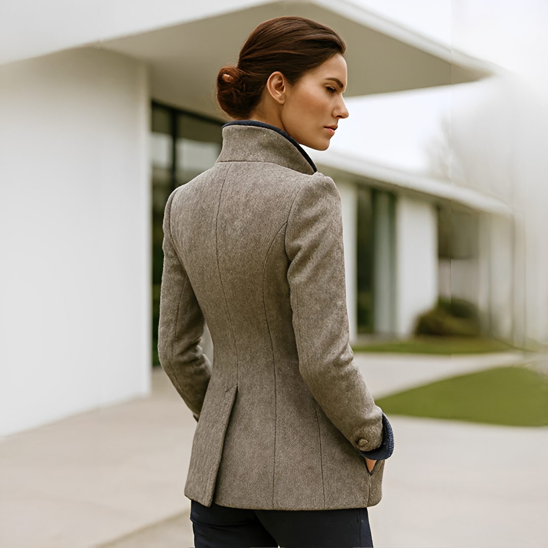 Valerie - Elegant High Neck Cardigan