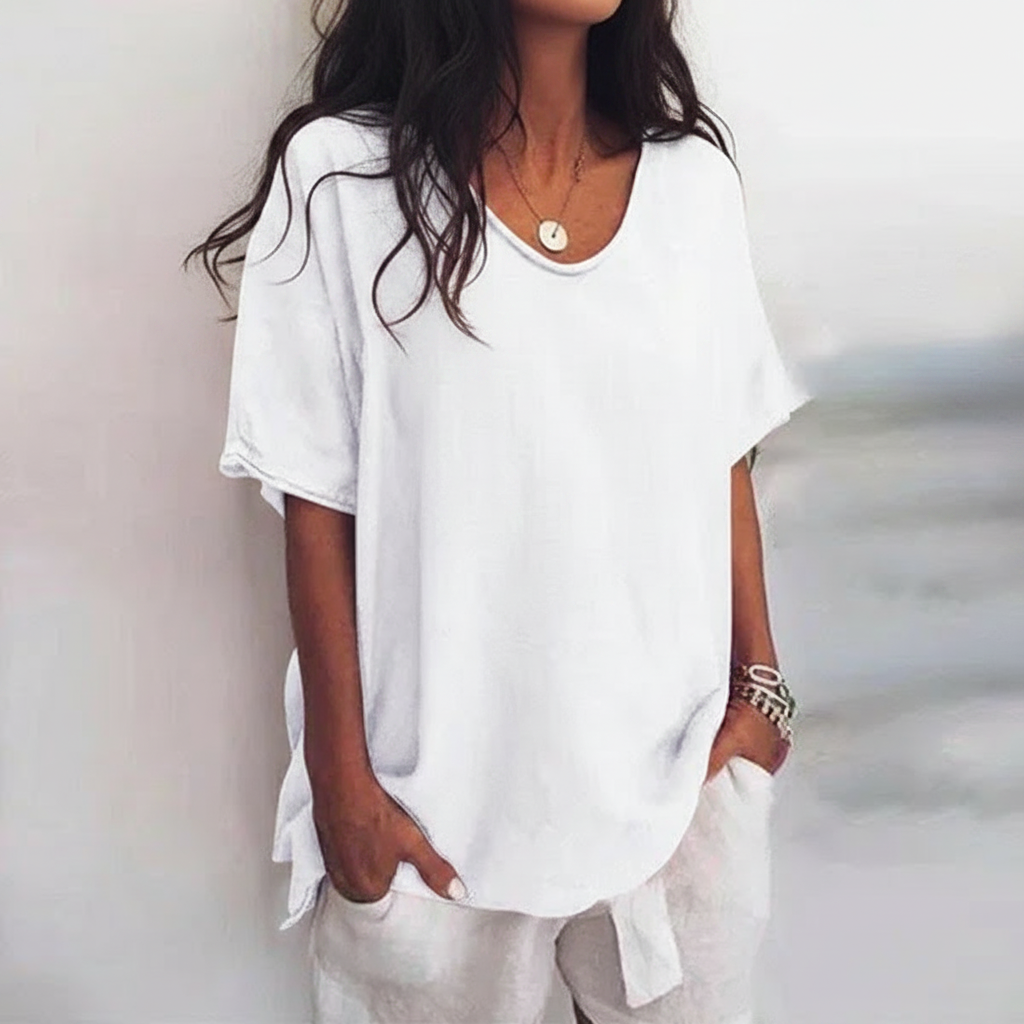 Aurora - Casual Round Neck Tee