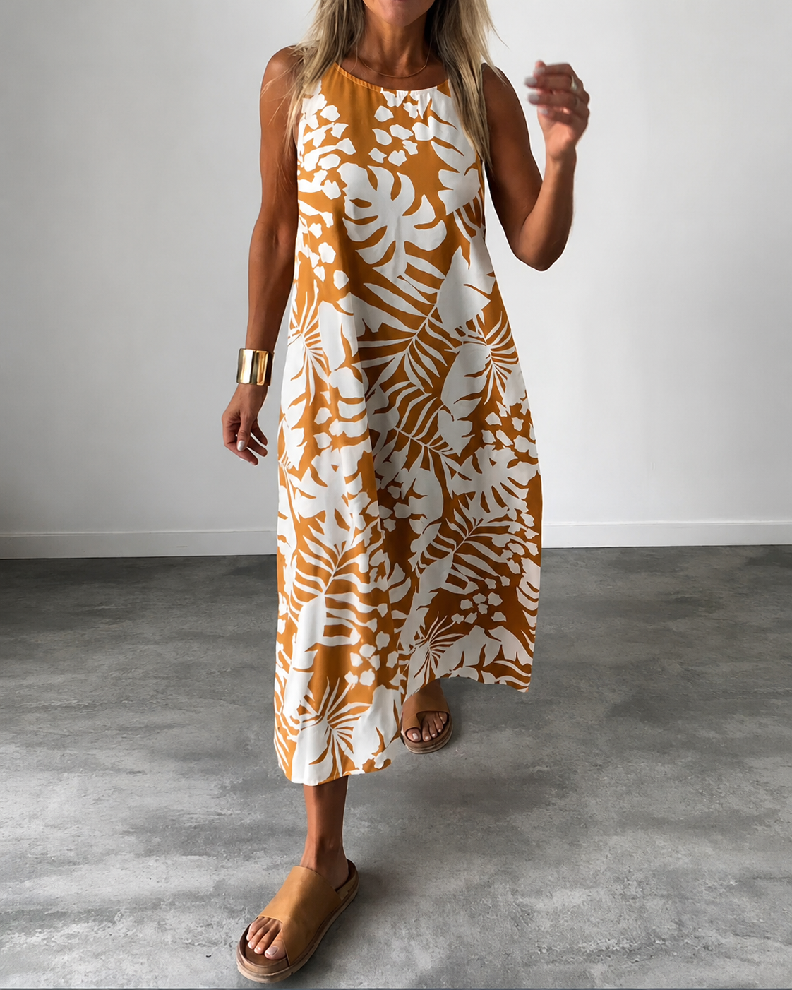 Arianna - Relaxed Printed Sleeveless Dress