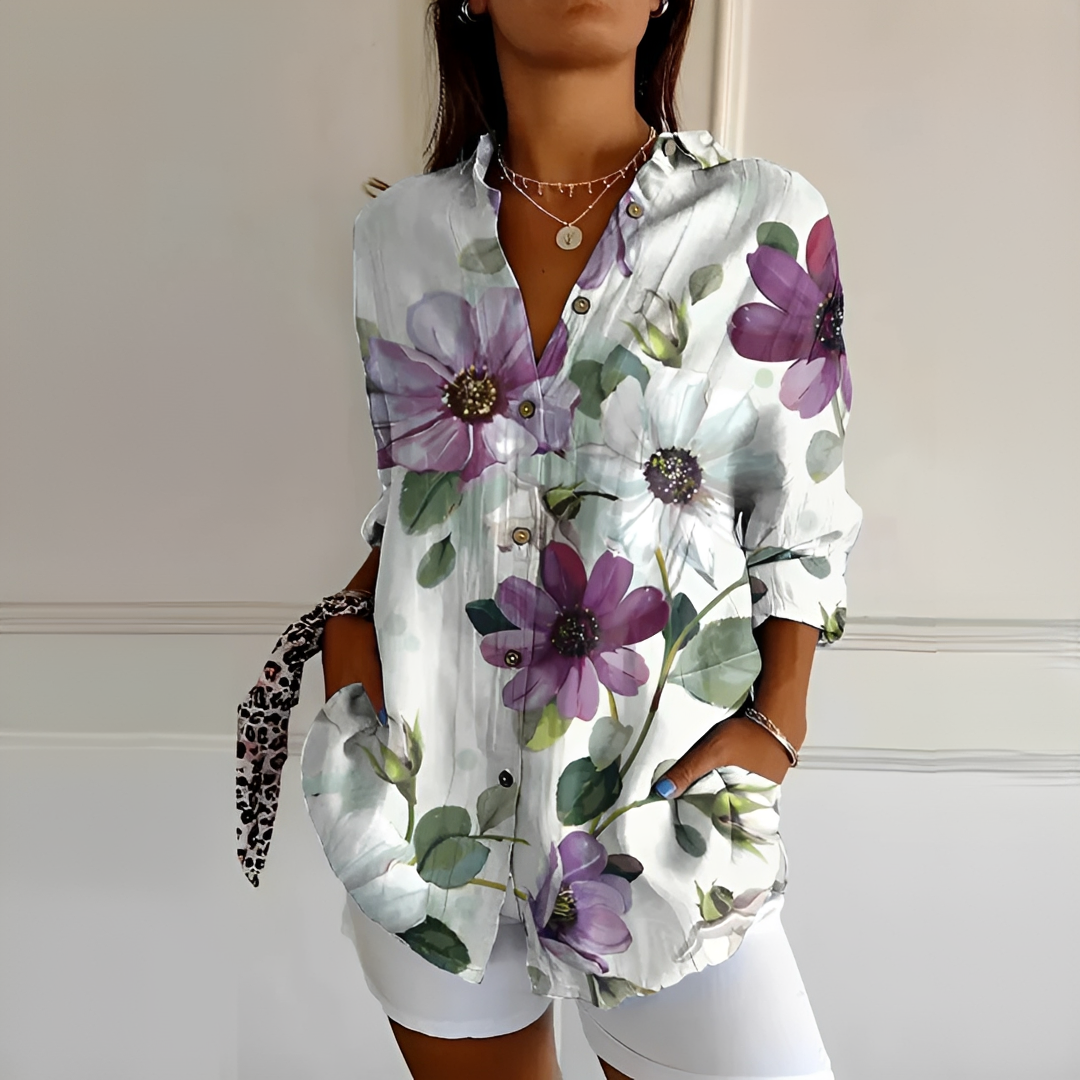 Eleanor - Contemporary Button Down Blouse