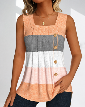 Panbela - Tops with Stripes and Pleats