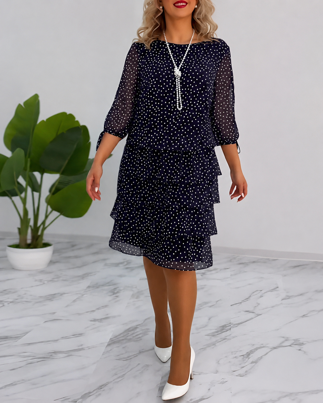 Carey - Stylish Spotted Dress