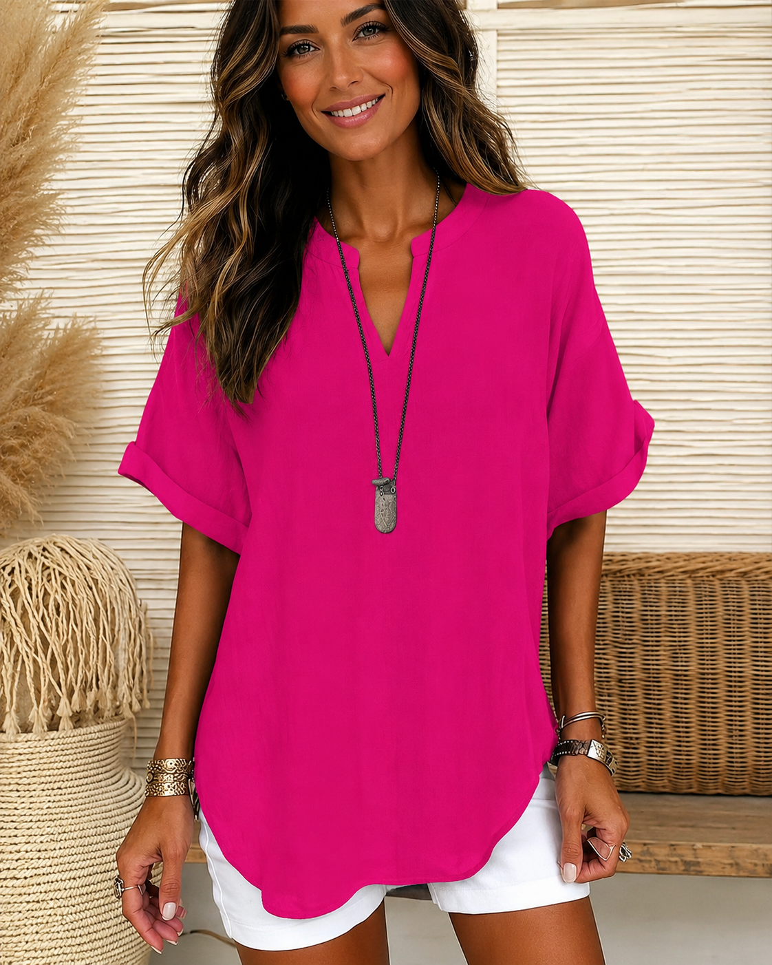 Taylor - Relaxed V-Neck Top