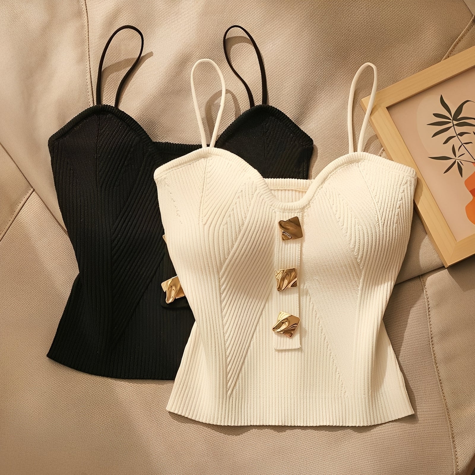 Ameera - Fashionable Ribbed Corset Top