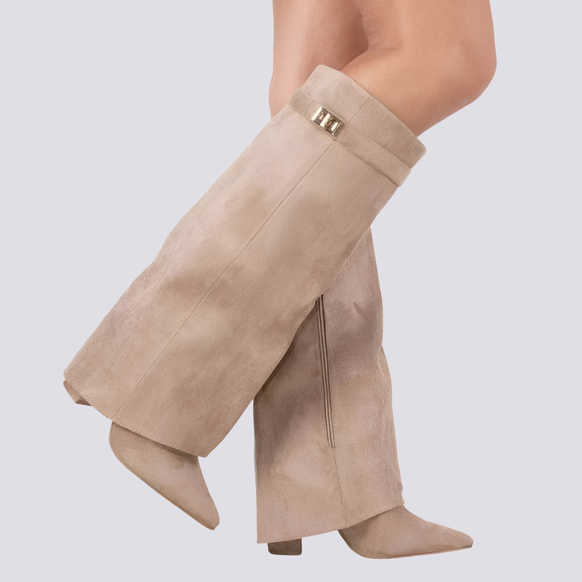 Blair - Trendy Tall Boots with Flap