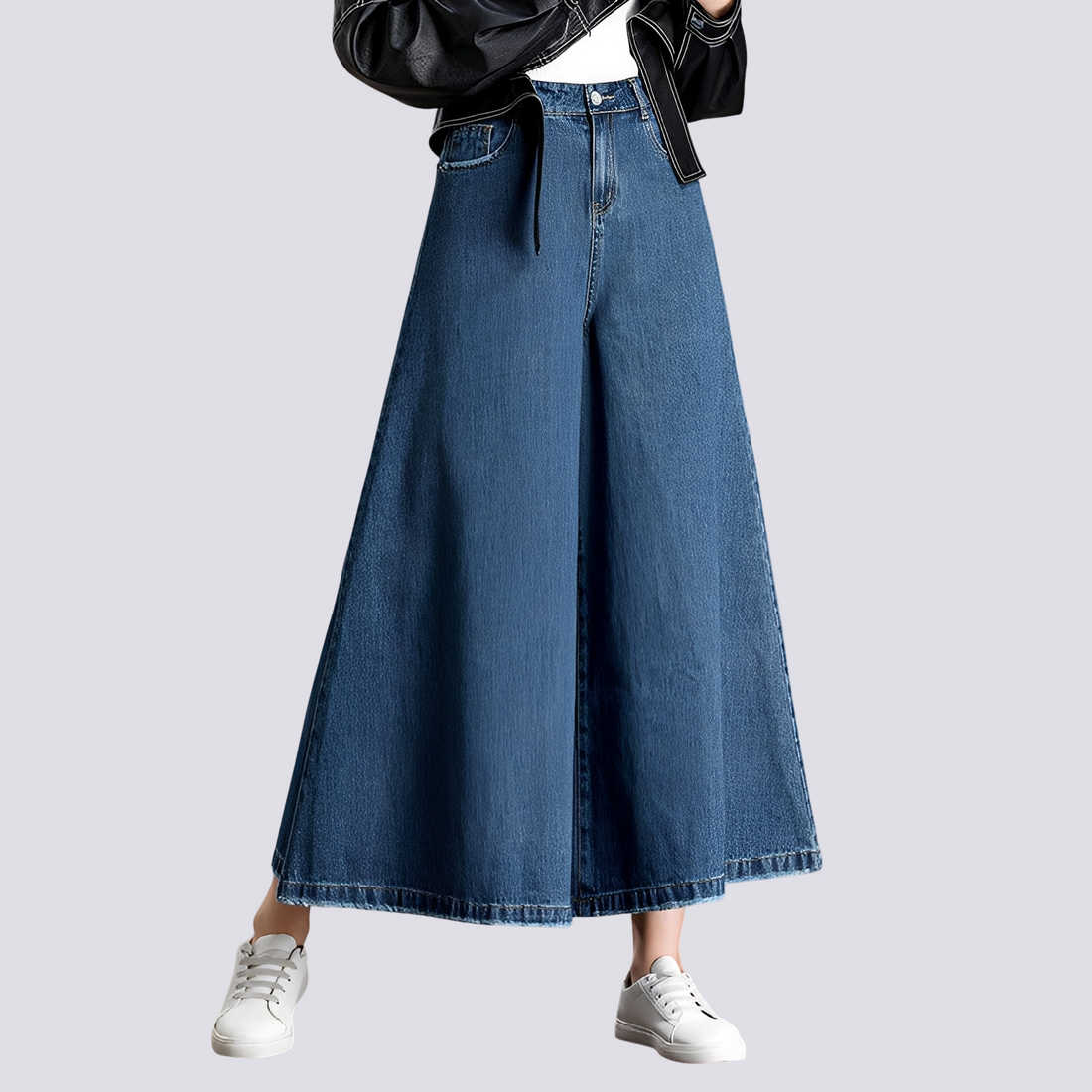Cassie - Women's stylish wide-leg jeans