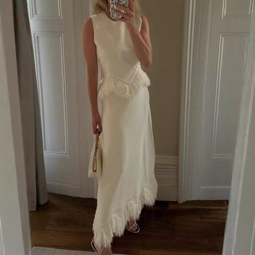 Marjorie - Stylish Sleeveless Ensemble