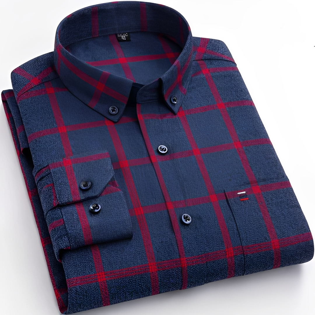 Glenn - Men's plaid shirt with a stylish flair