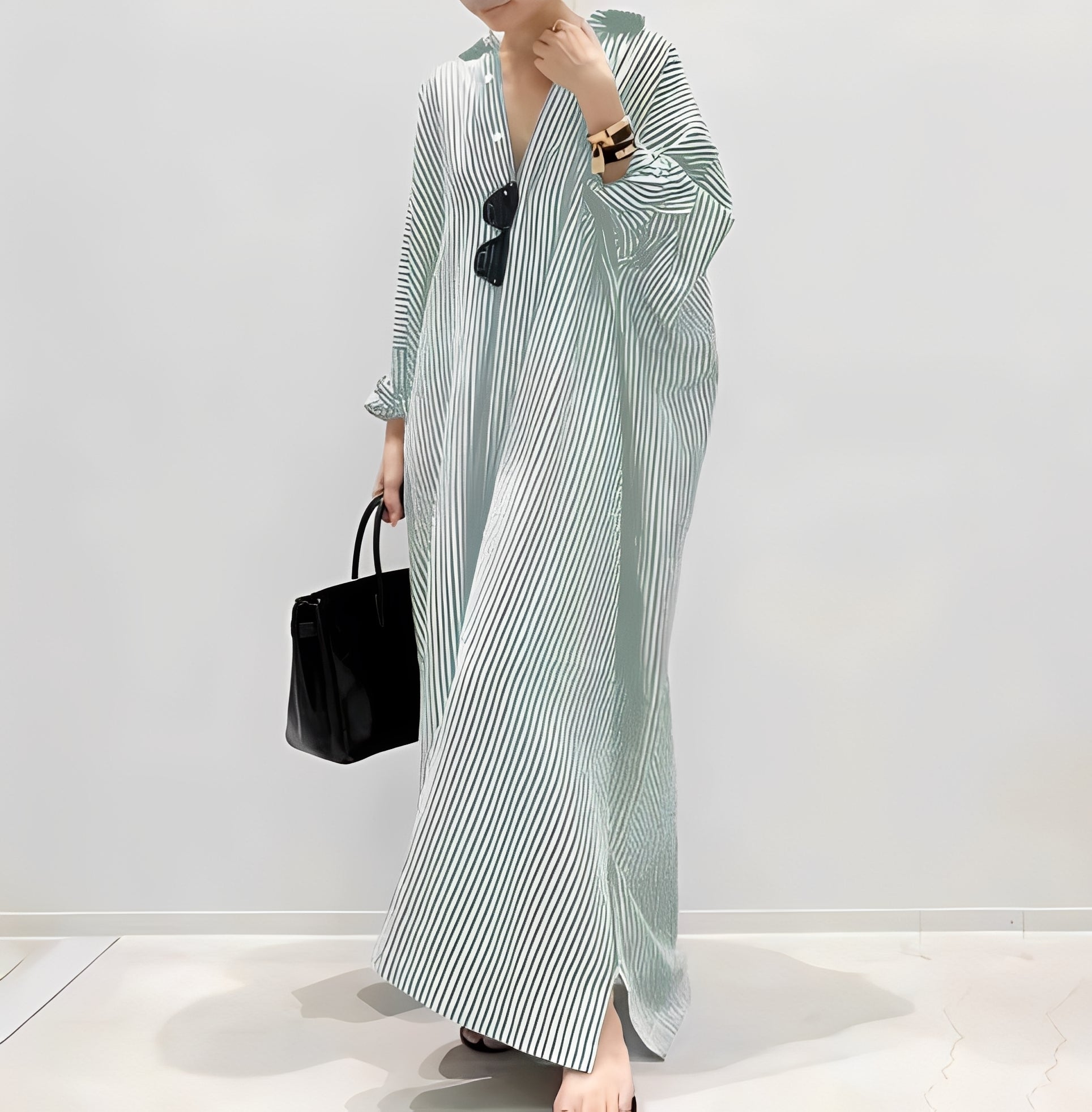 Jasmine - Stylish striped shirt dress for women