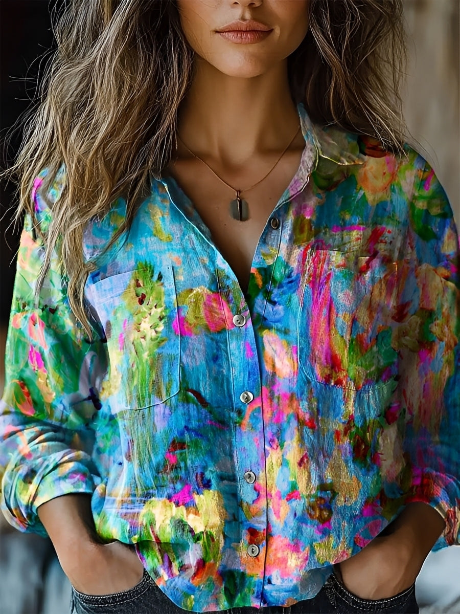 Jasmin - Bright Long-Sleeve Blouse