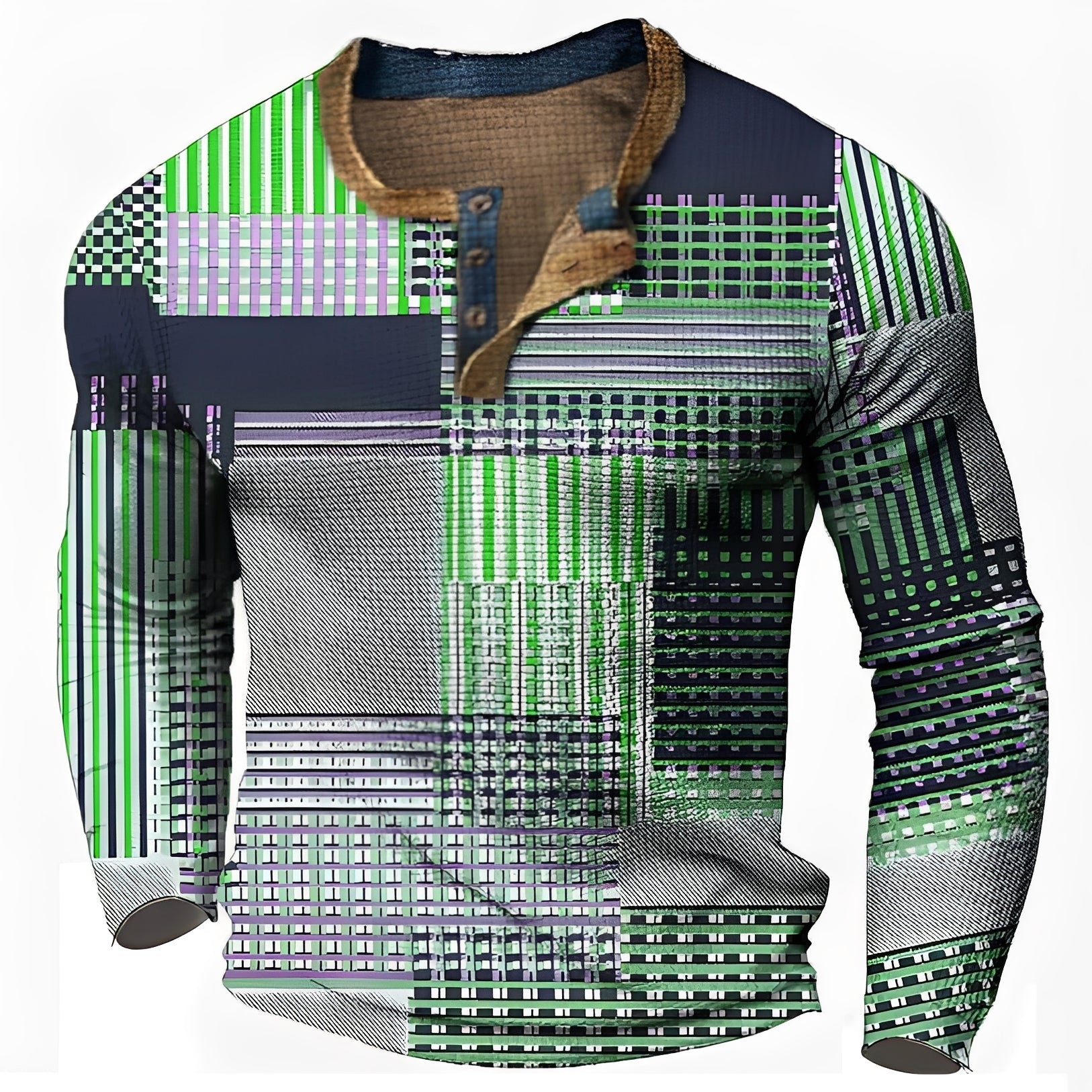 Sam - Men's Long-Sleeve Shirt - Trendy and Casual