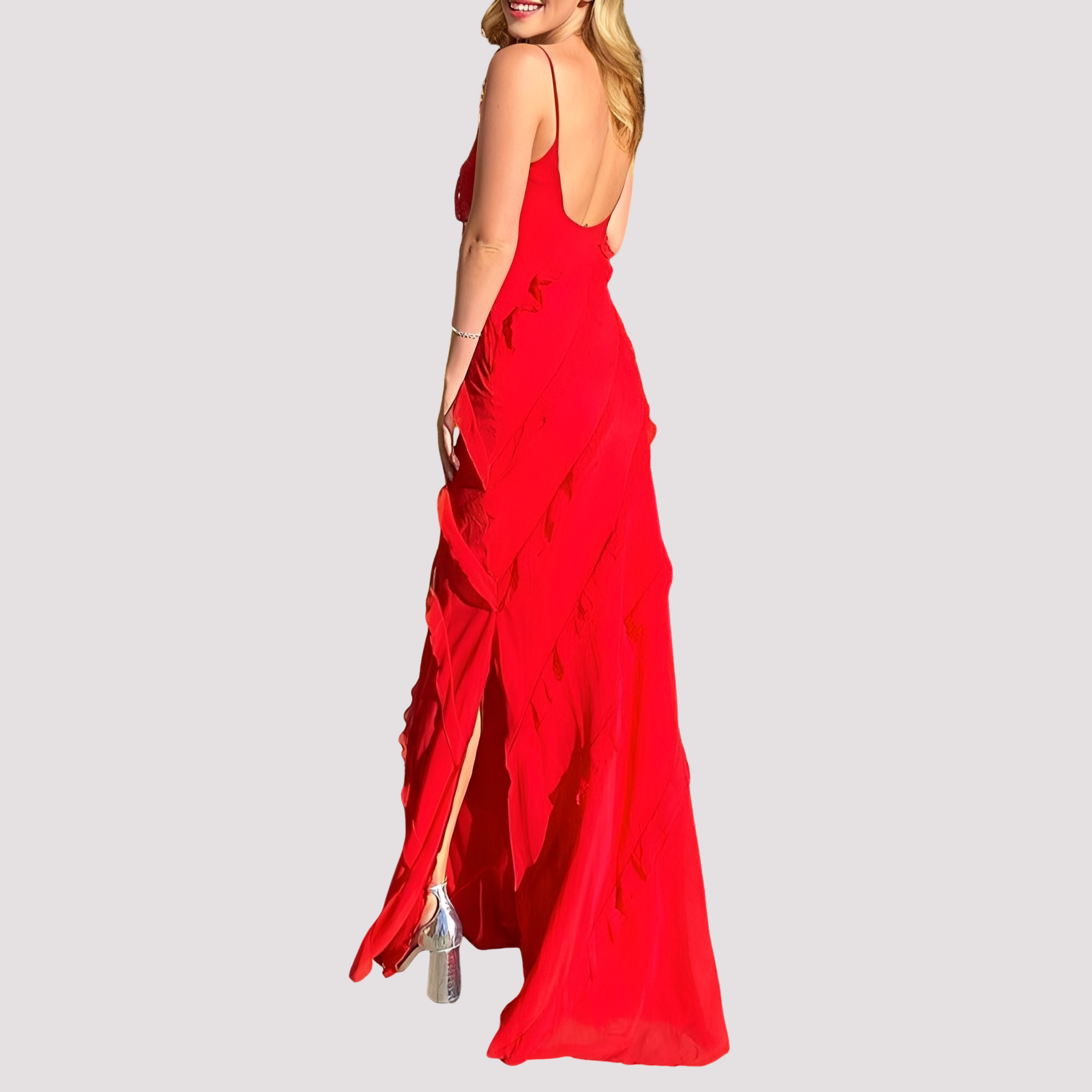 Micah - Fashionable Long Dress with Frills