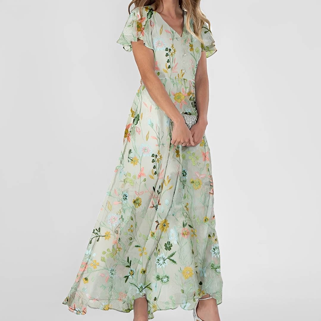 Lily - Stylish floral maxi gown