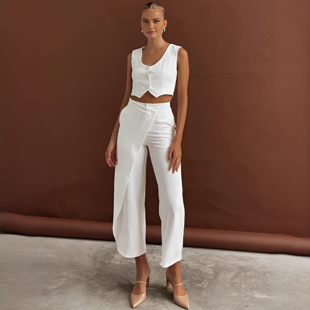 Agnes - Fashionable Vest and Pants Set