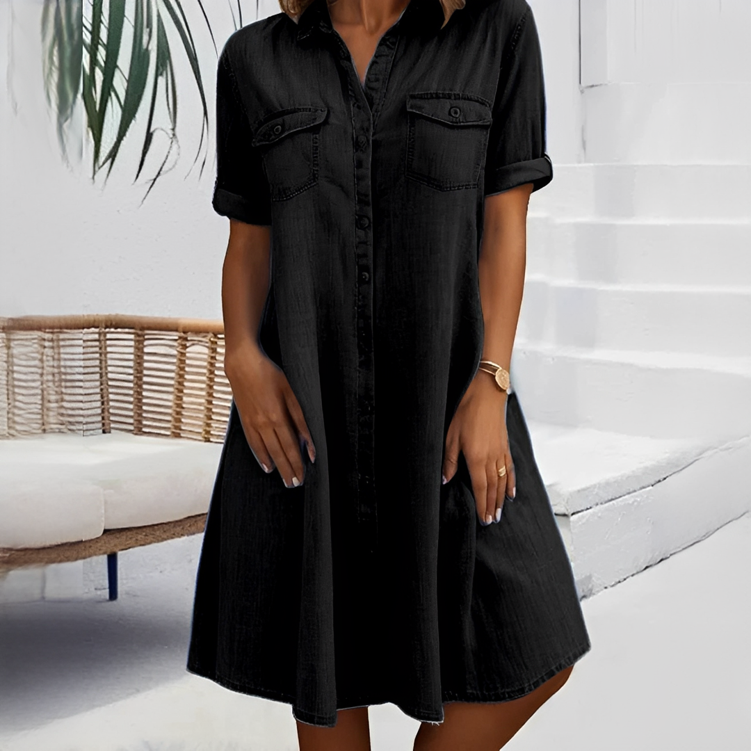 Naomi - Casual Short Button-Down Dress
