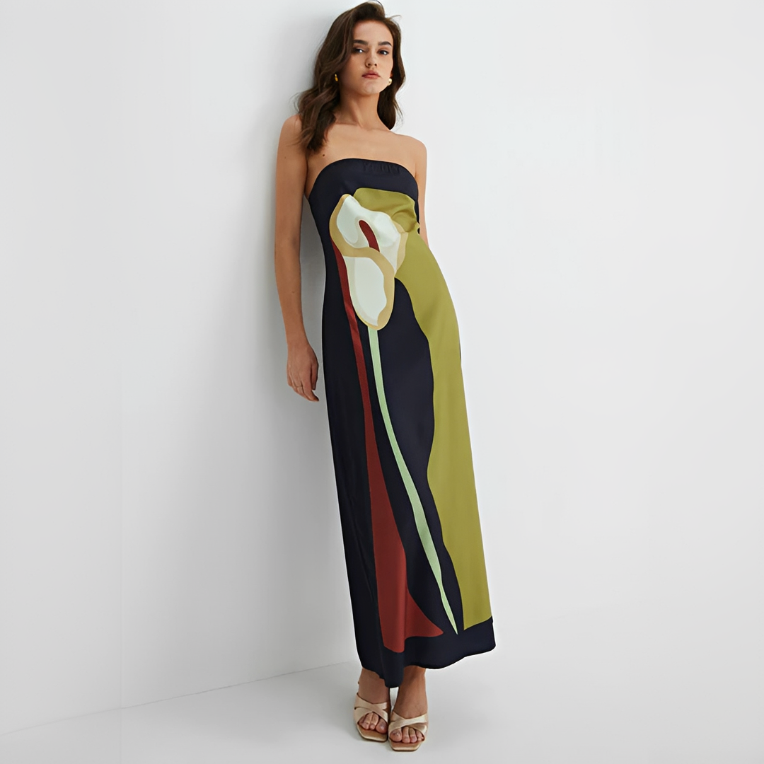 Delaney - Graceful Floral Tube Top Dress