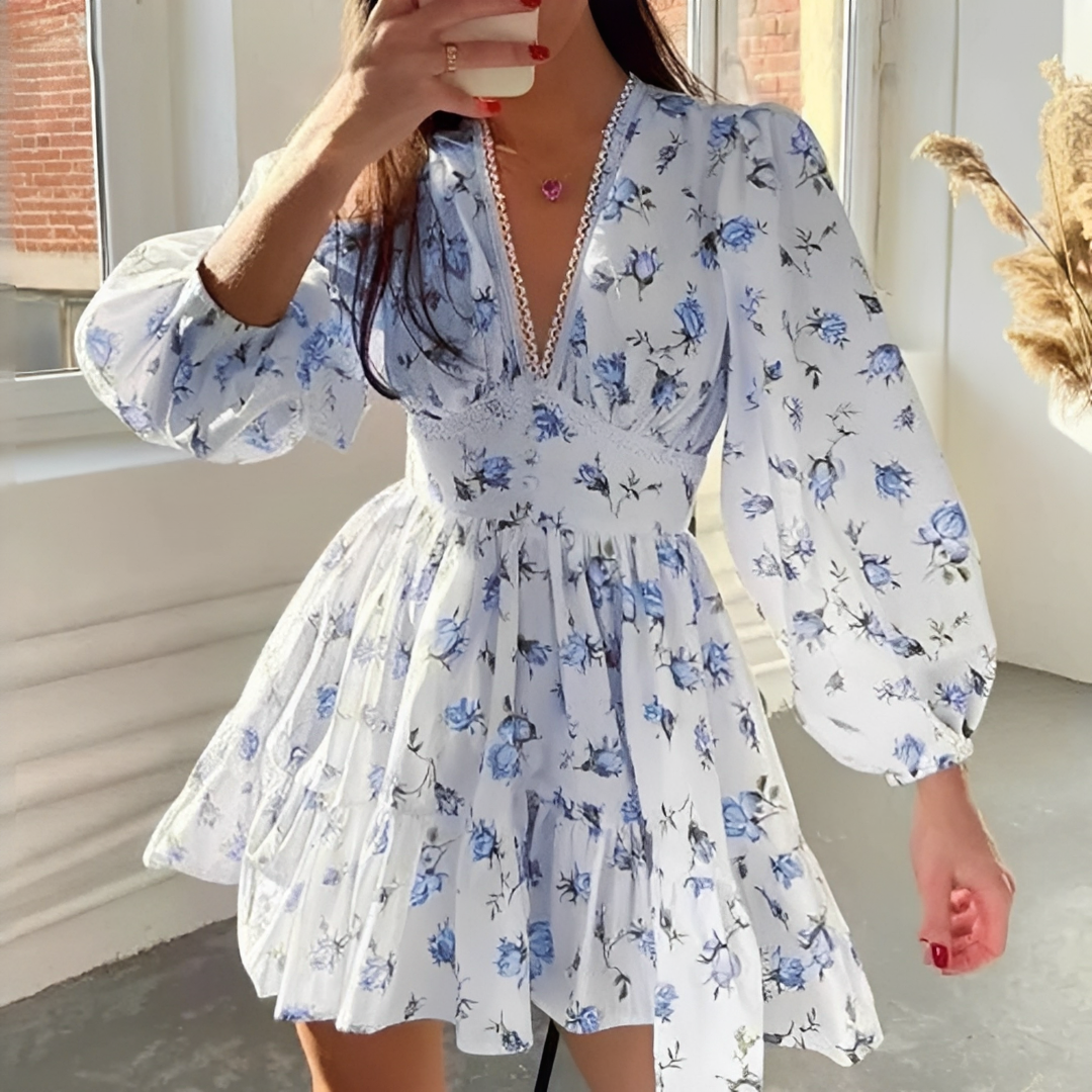 Jessamin - Stylish summer dress with floral designs for women