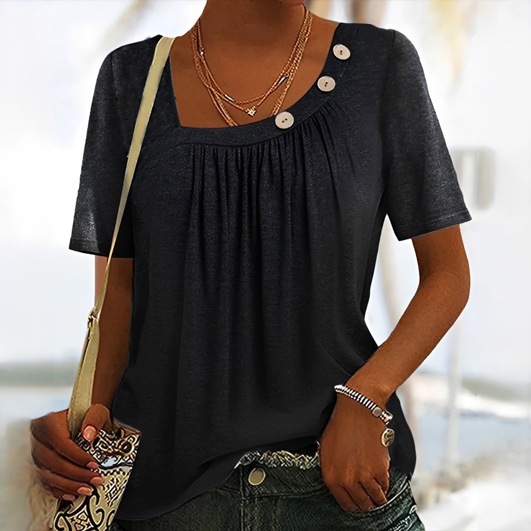 Joanne - Stylish Buttoned Blouse