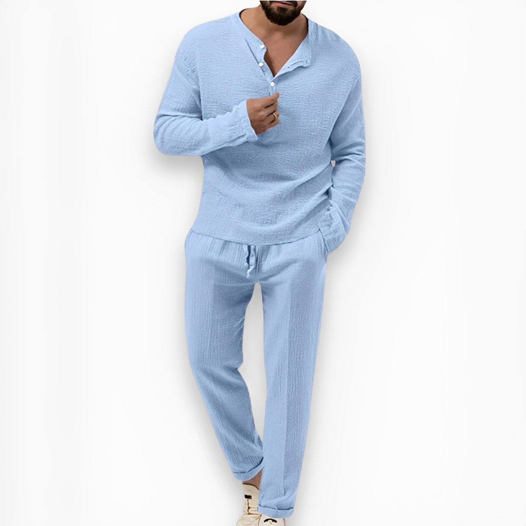 Eduard - Men's summer pants and top ensemble