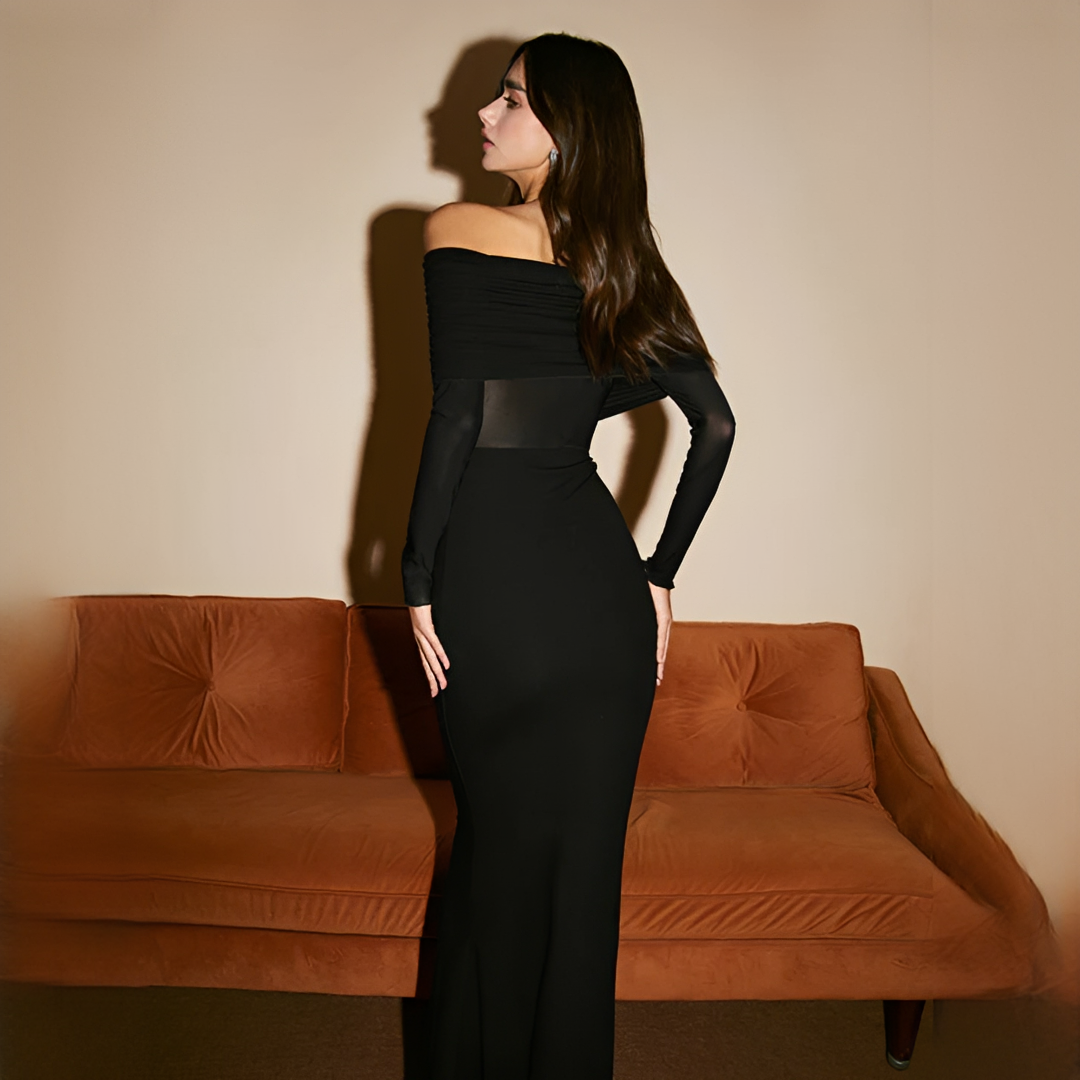 Ermanda - Elegant off-shoulder long dress