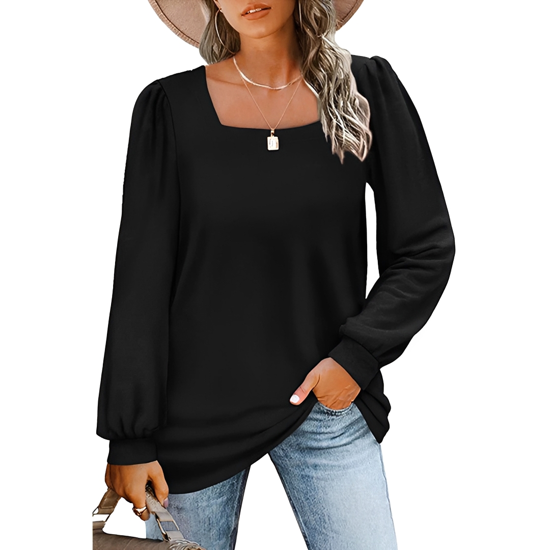Jaylin - Chic Square Neck Shirt
