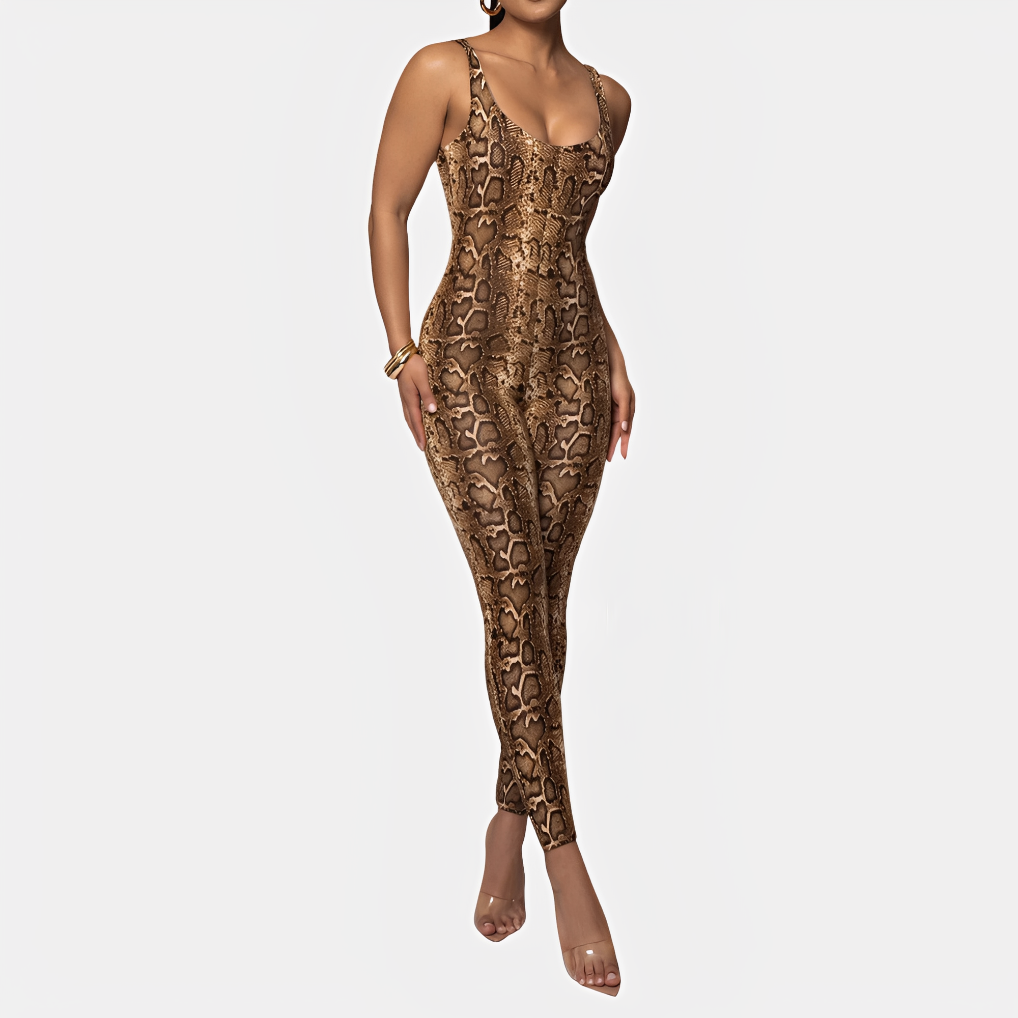 Elaine - Chic Printed Bodycon Jumpsuit