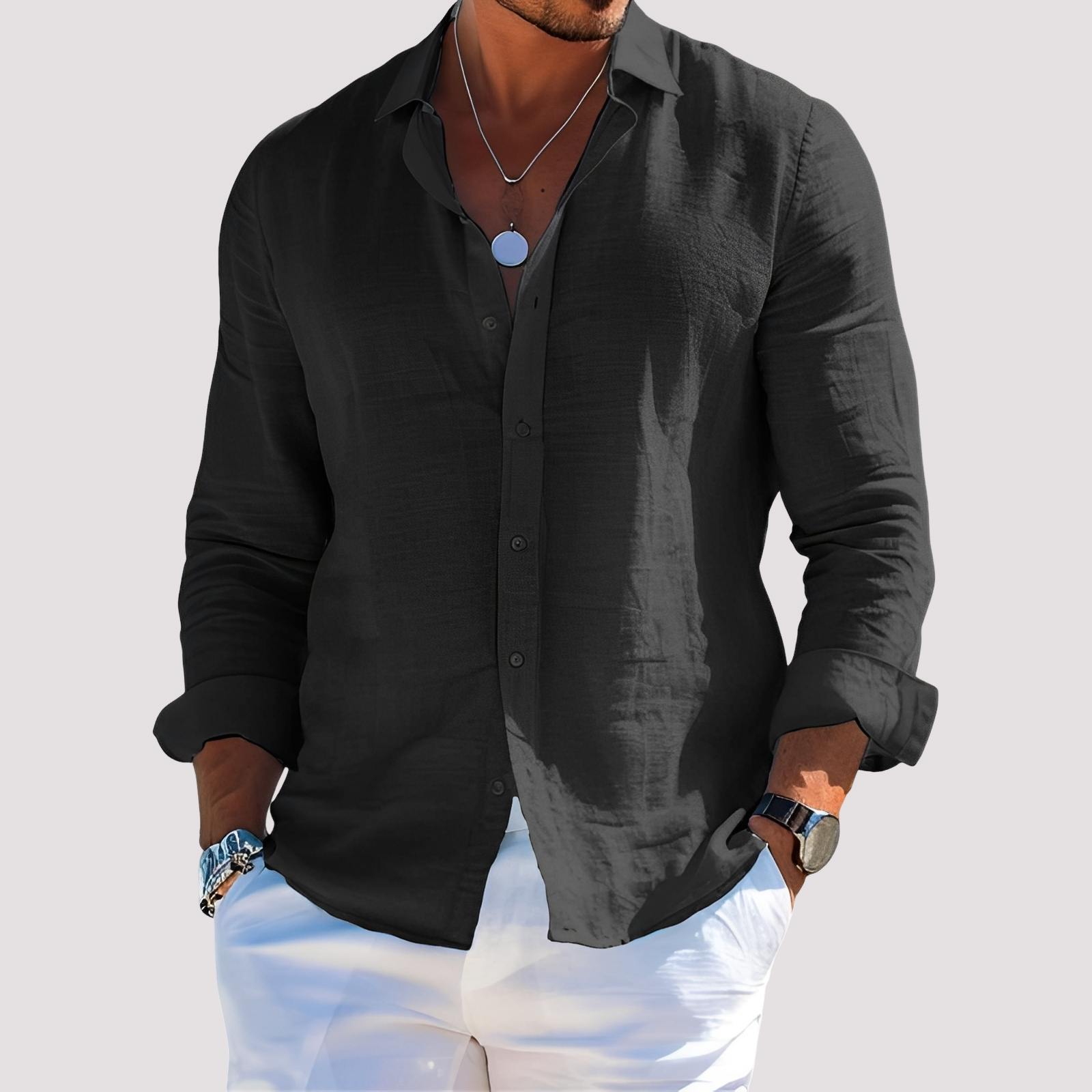 Dale – Men's long-sleeve shirt – Relaxed and casual