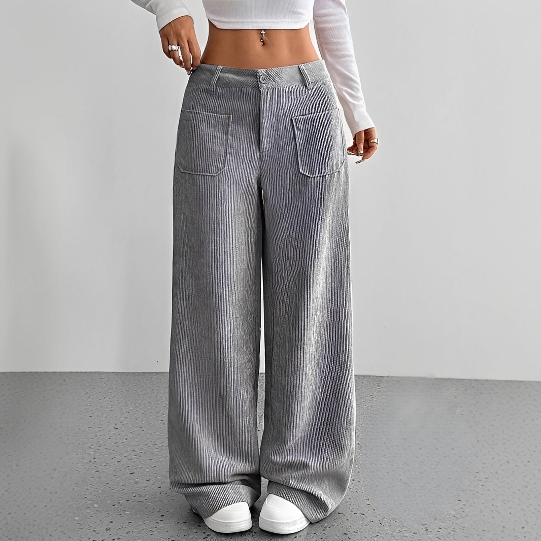 Isabelle - High-waisted Corduroy Pants