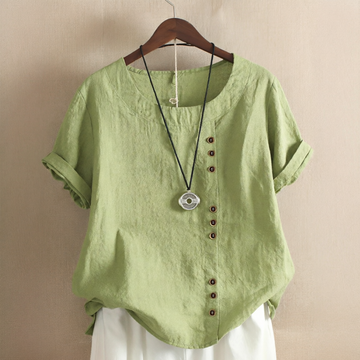 Noelle - Fashionable Button Loose-Fit Blouse