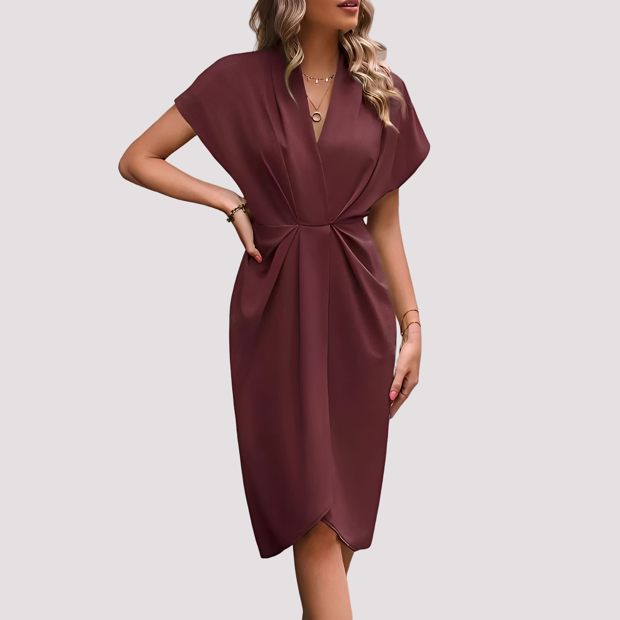 Gwen - Stylish Split Midi Dress