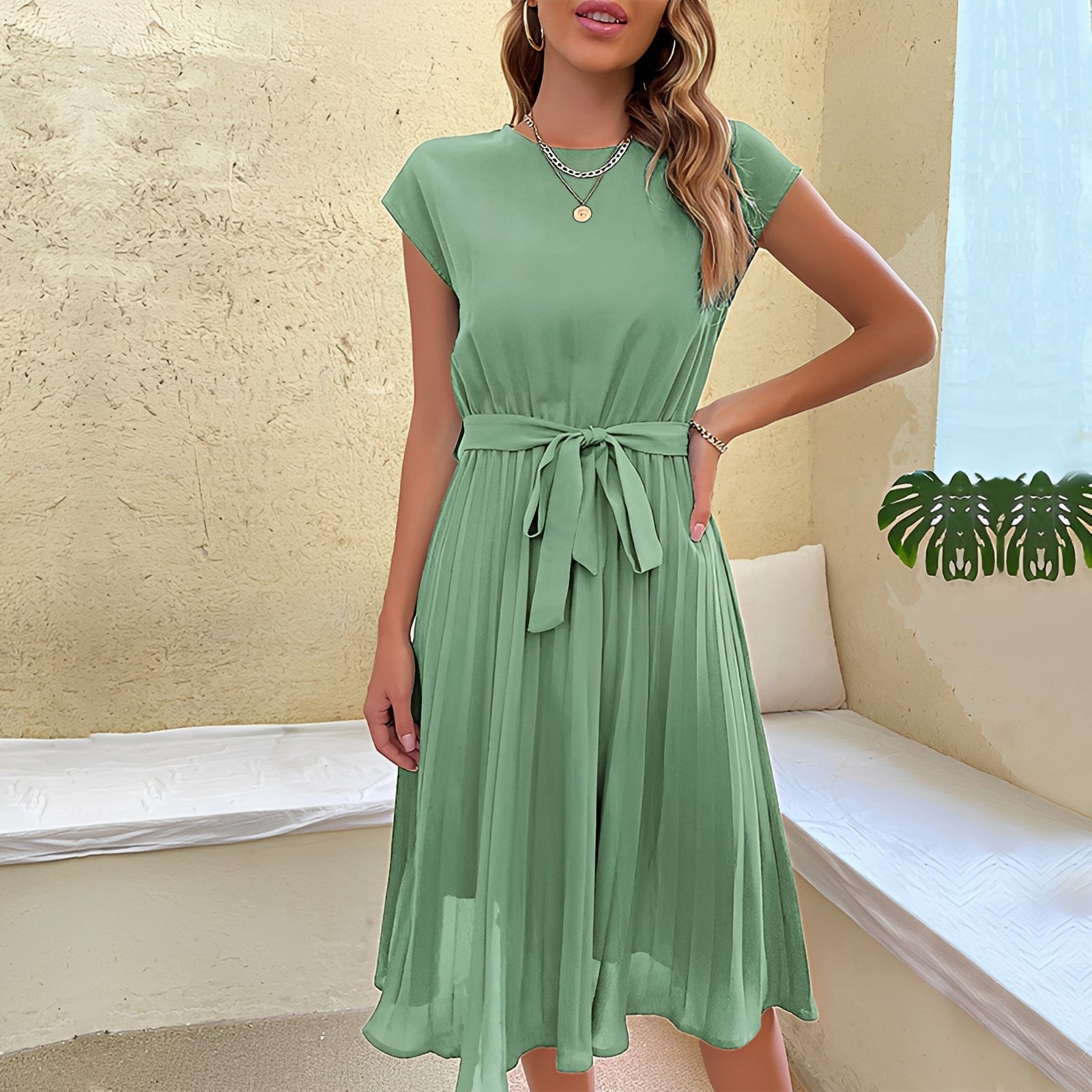 Aimee - Chic Pleated Dress