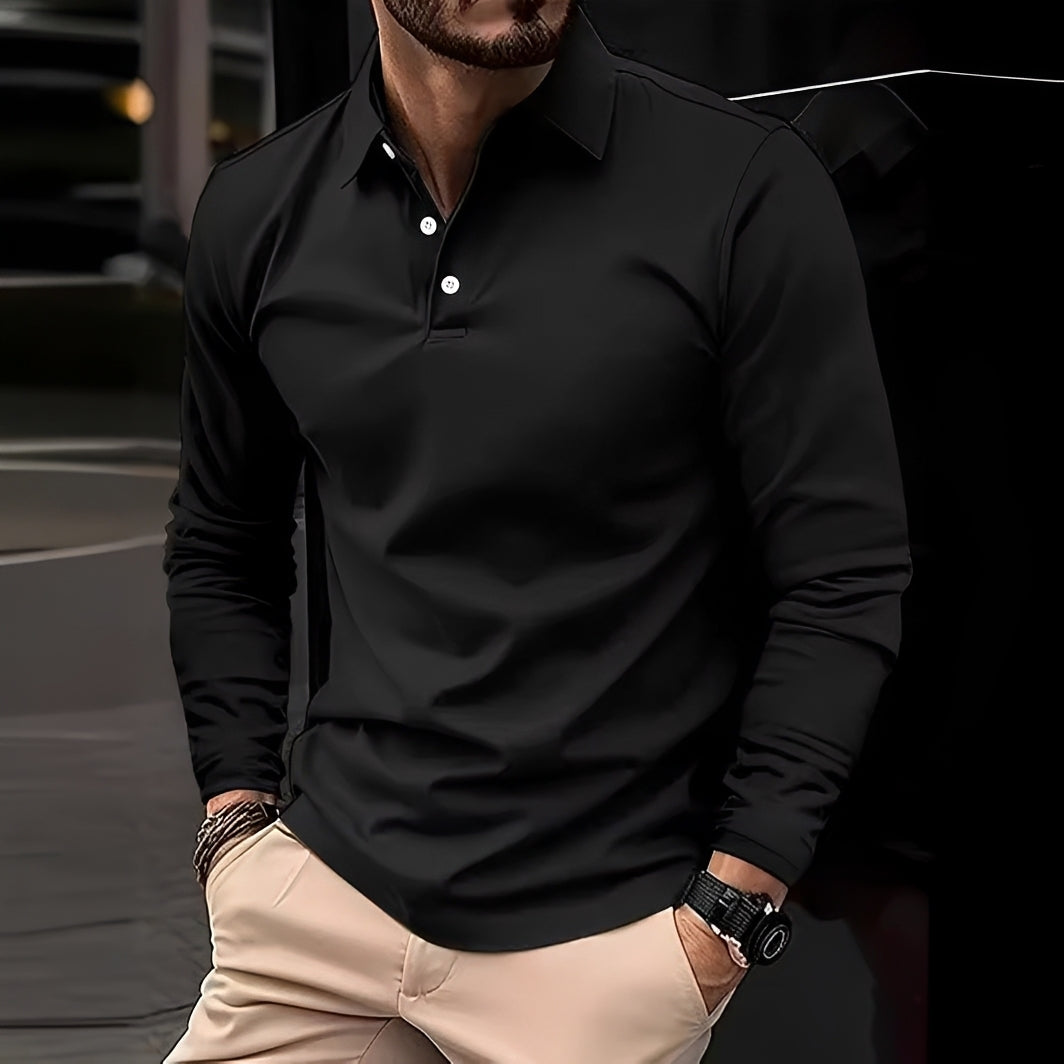 Conner – Men's Long-Sleeve Polo Shirt – Casual & Comfortable