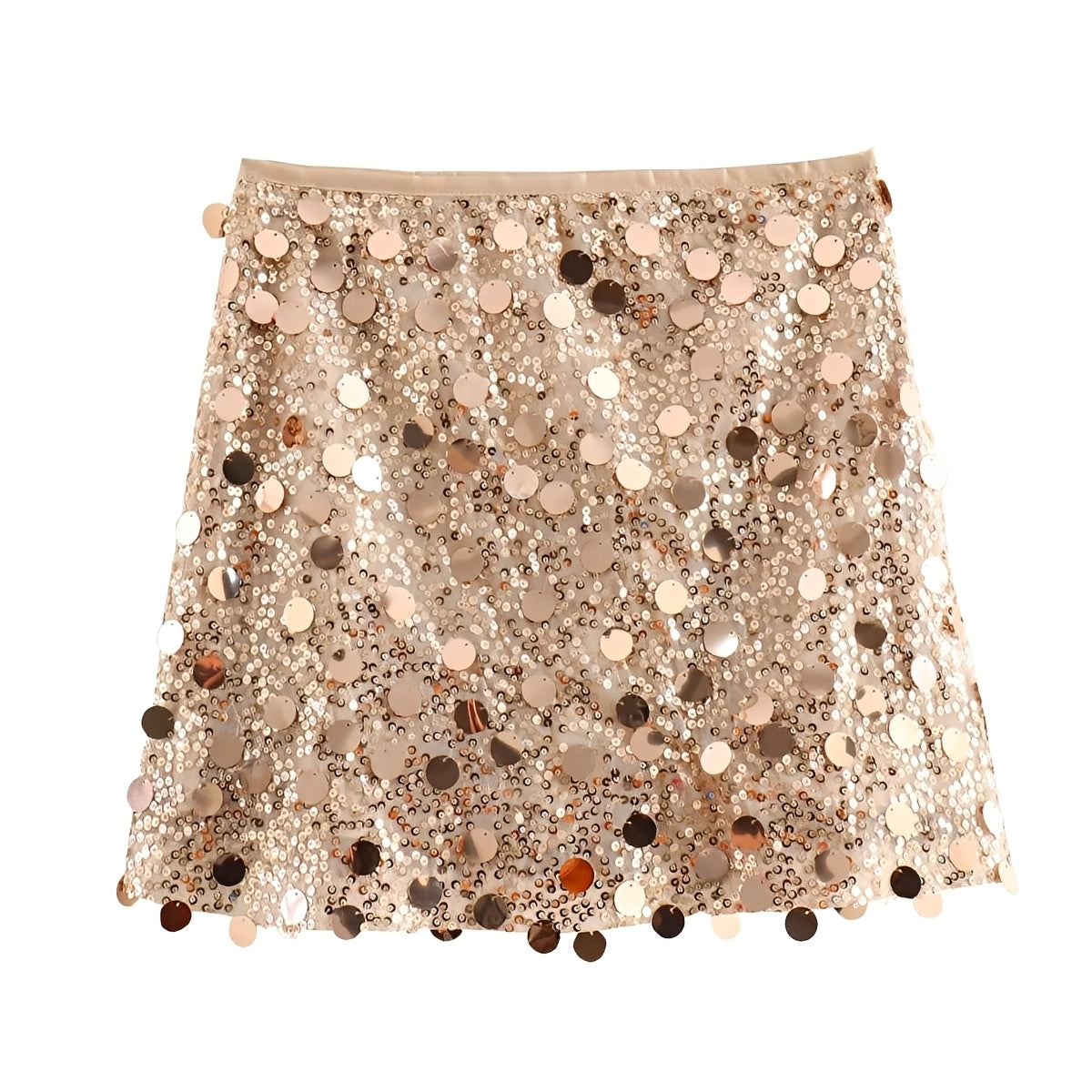 Abbey - Chic Glossy Mini Skirt